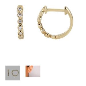 Nolita Diamonds 14k Large Bezel Diamond Hoops